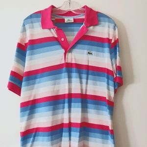 LACOSTE Striped Polo